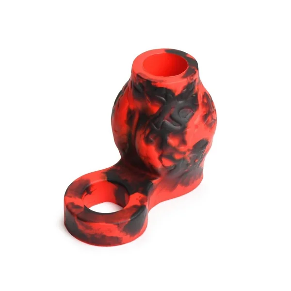 Creature Cocks Hell Hound Silicone Penis Sleeve – Medium – Red/Black
