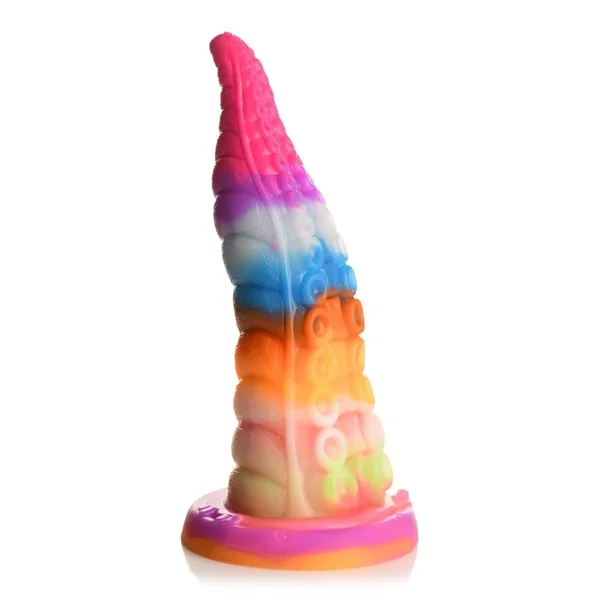Creature Cocks Luminoctopus Glow in The Dark Tentacle Silicone Dildo – Multicolor