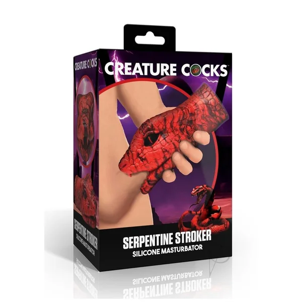 Creature Cocks Serpentine Stroker Silicone Masturbator - Red