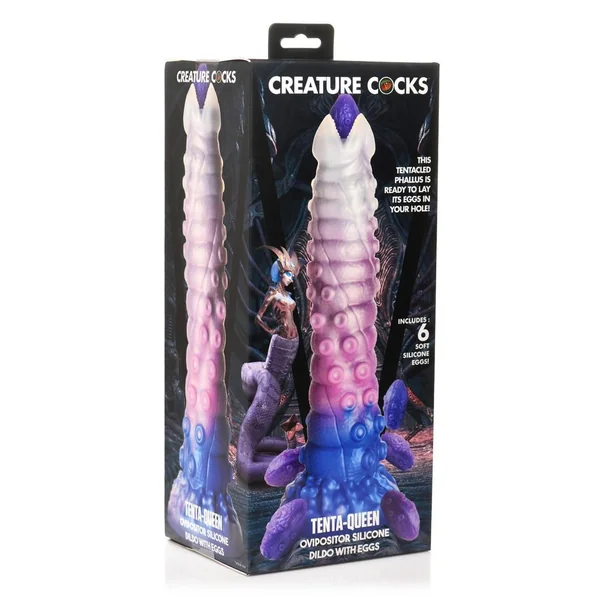 Creature Cocks Tenta-Queen Ovipositor Silicone Dildo with Eggs