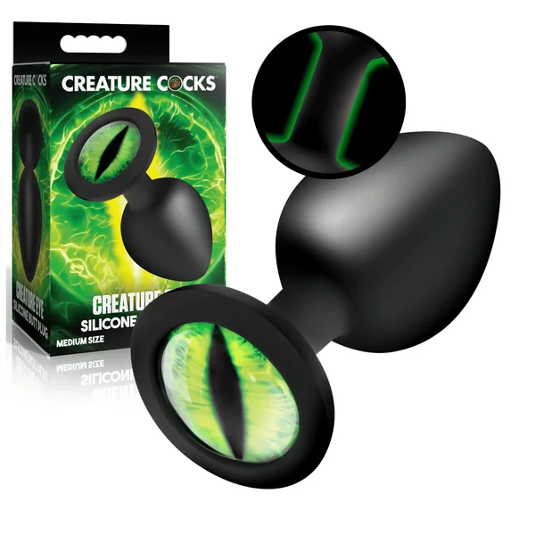 Creature Eye Green Eye Tapered Tip Fantasy Probe Silicone Butt Plug For Beginners