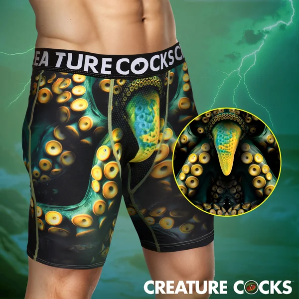 Creature Wear Monstropus Tentacled Monster Boxer Shorts – Medium