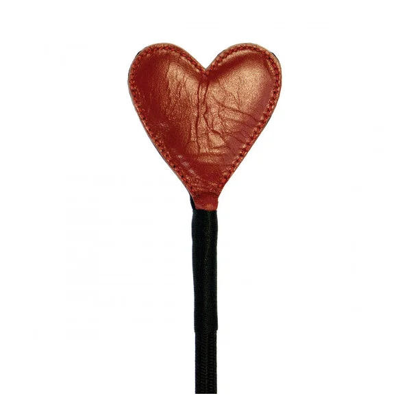 Crimson Heart Tip Leather Crop
