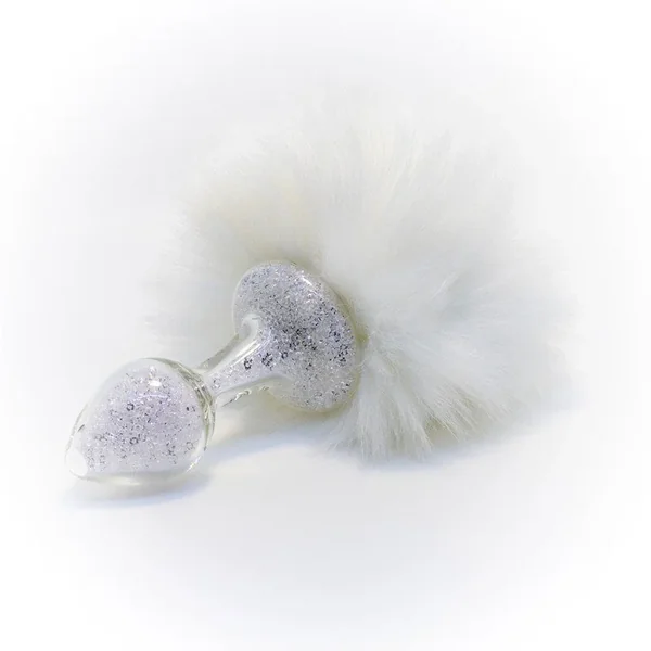 Crystal Delights Magnetic Sparkle Bunny Tail – White