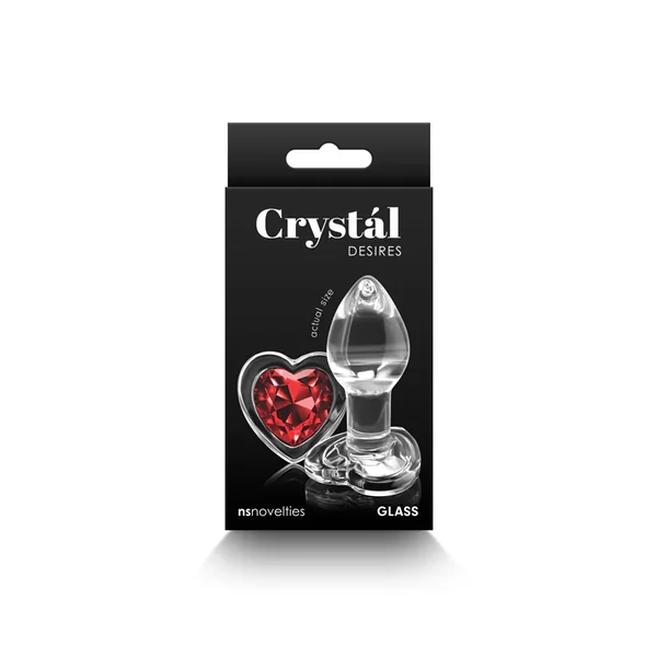 Crystal Desires Glass Heart Gem Butt Plug