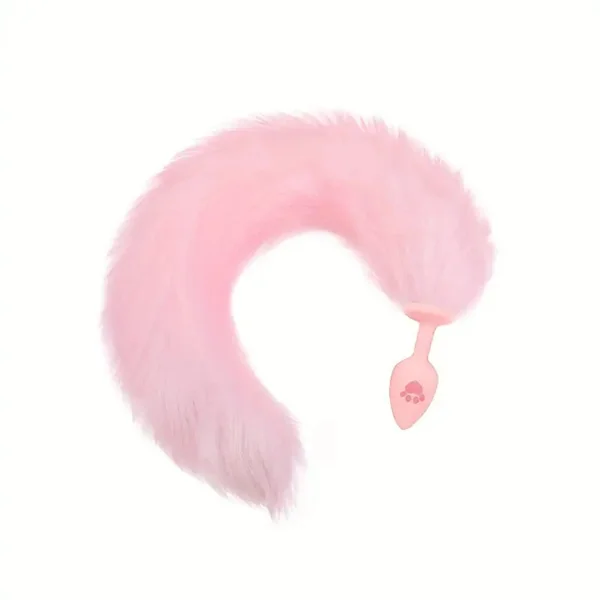 Cute Sexy Plush Pussy Tail Anal Plug Silicone Cat Paw Fox Tail Animal Tail