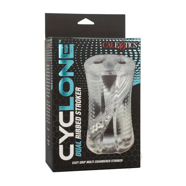 Cyclone Dual Ribbed Stroker - Clear