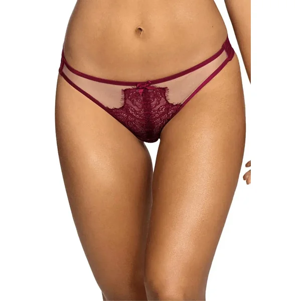Dark Raspberry Lace Thong