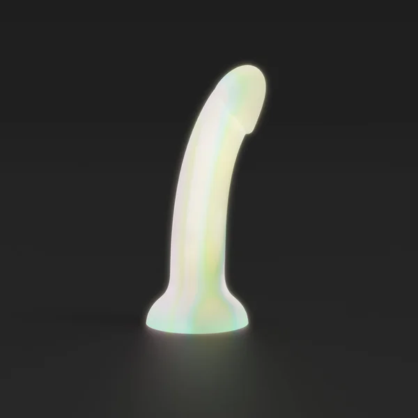 Dildolls Fantasia Silicone Dildo - Glow-in-the-Dark Pastel Rainbow