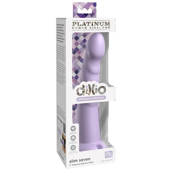 Dillio Platinum Slim Seven Silicone Dildo 7in