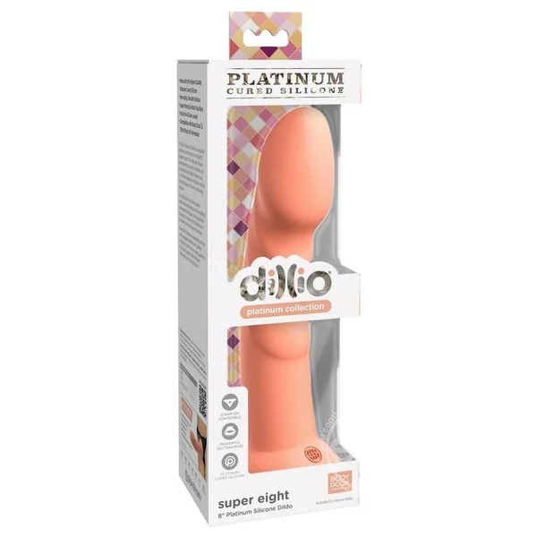 Dillio Platinum Super Eight Silicone Dildo 8in