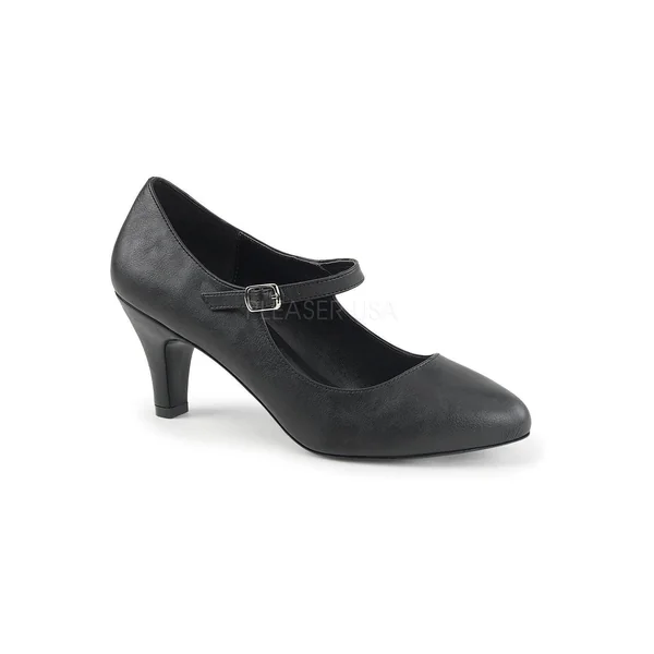 DIVINE-440 Pump | Black Faux Leather