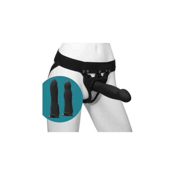 Doc Johnson Body Extensions Be Ready Hollow Strap-On 4-Piece Set, Black