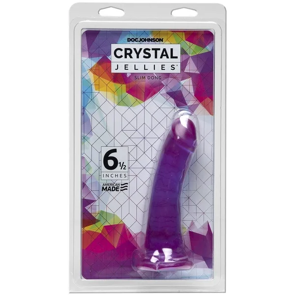 Doc Johnson Crystal Jellies Slim Dong 6.5" Dildo