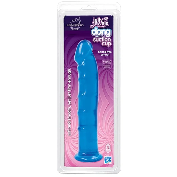 Doc Johnson Jelly Jewel Dong with Suction Cup Sapphire