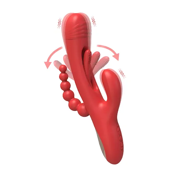 Double Penetration Rabbit Vibrator With Internal Arm