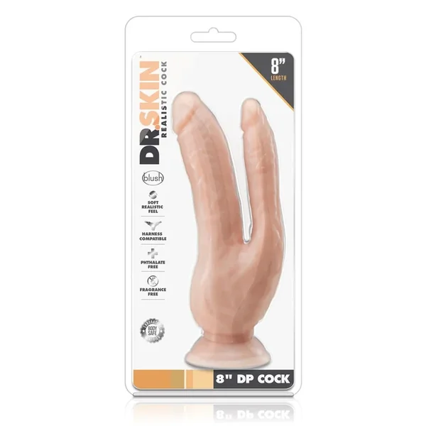 Dr. Skin Dual Penetrating Dildo with Suction Cup
