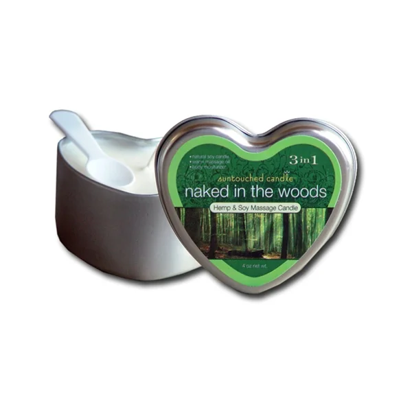 Earthly Body 3 In 1 Naked In The Woods Heart Shaped Candle