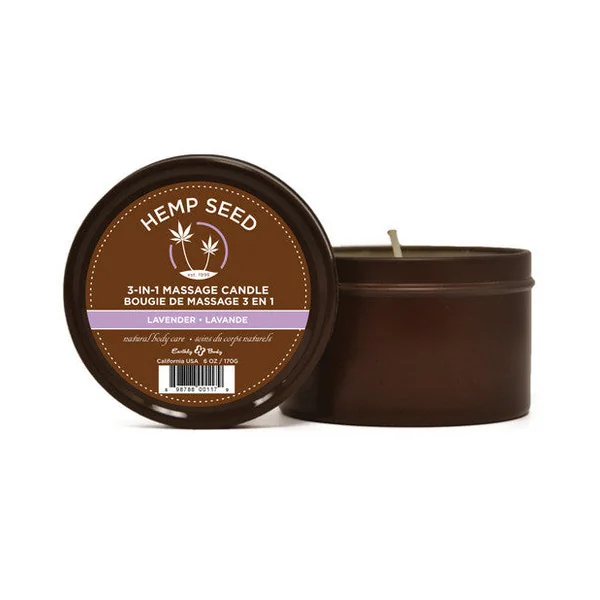 Earthly Body Hemp Seed Massage Candle - Lavender