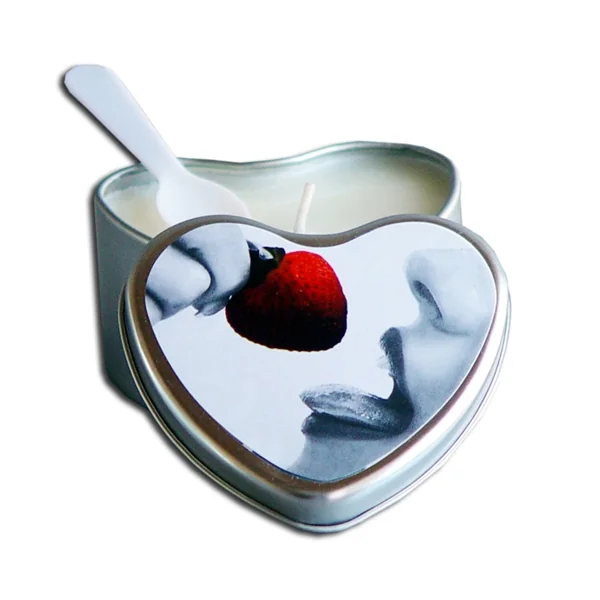Earthly Body Strawberry Edible Heart Shaped Candle