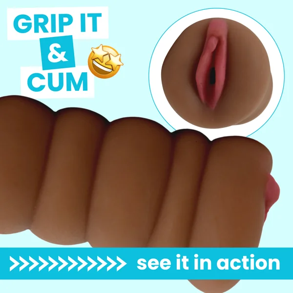 Easy Grip Ribbed Realistic Pussy Stroker