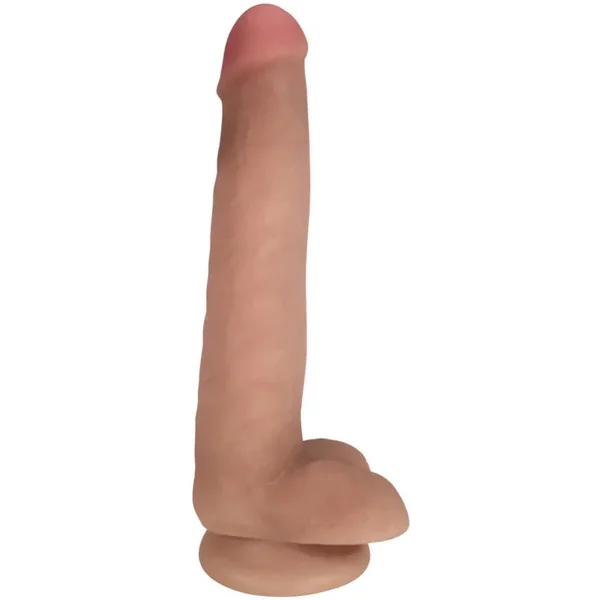 Easy Riders 8 Inch Dual Density Dildo With Balls – Flesh