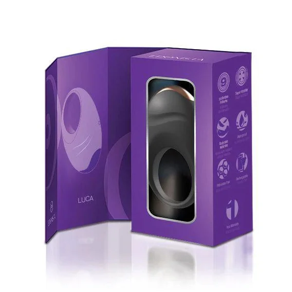 Edonista Luca Vibrating Penis Ring Black