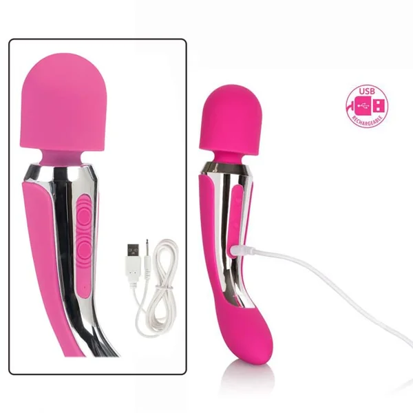 Embrace RechargeableSilicone Body Wand Vibrator Waterproof 8.75 Inch