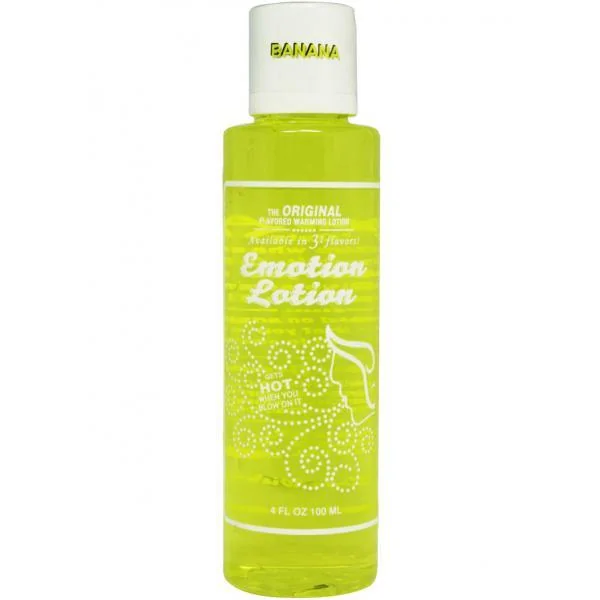 Emotion Lotion Flavored Water Based Warming Lotion Banana 4 Ounce