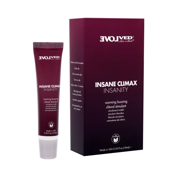 Evolved Insane Climax Insanity Warming Buzzing Clitoral Stimulant 0.34 oz