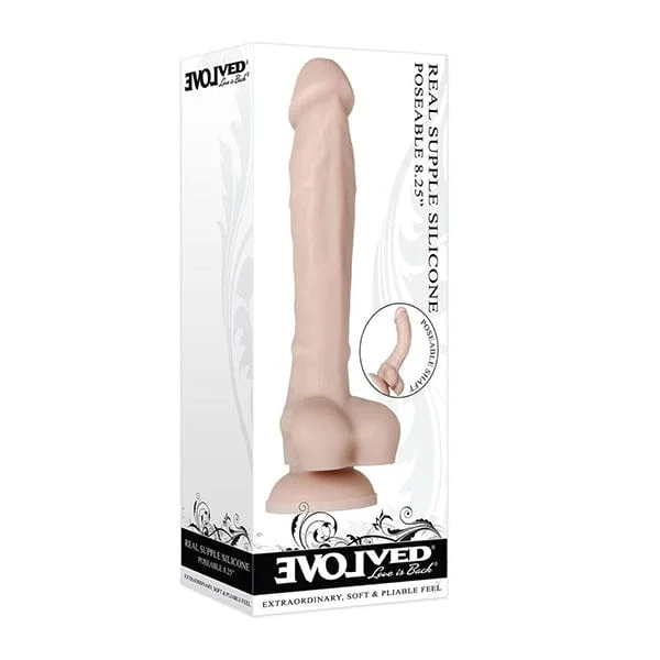 Evolved Real Supple Silicone Poseable 8.25" Dildo