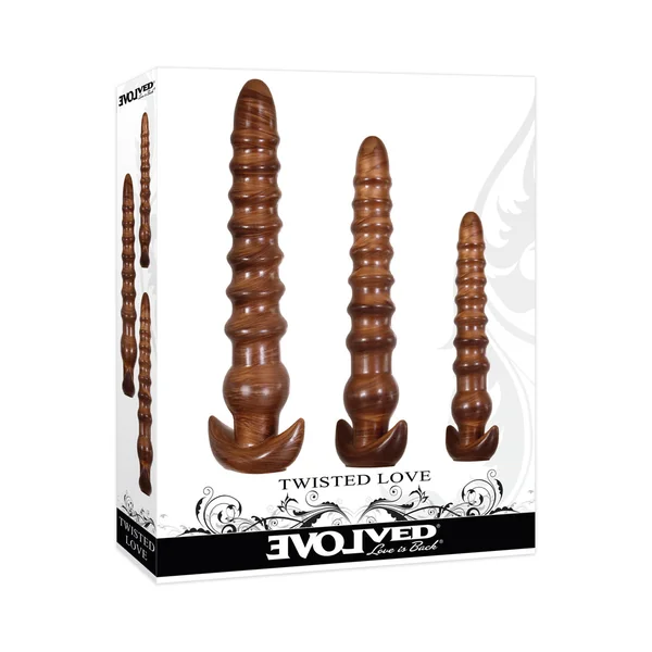 Evolved Twisted Love 3 pc Plug Set - Gold