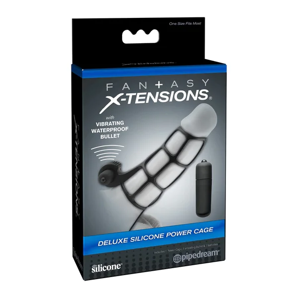 Fantasy X-tensions Deluxe Silicone Power Cage Black