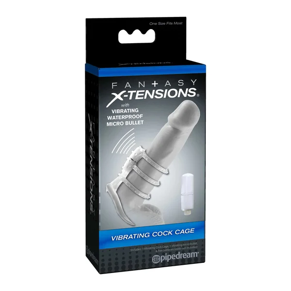 Fantasy X-tensions Vibrating Cock Cage Clear