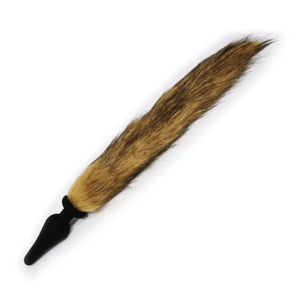 Fetish Pleasure Play Brown Fox Tail Silicone Plug