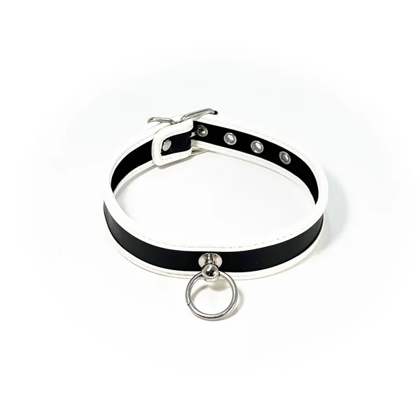 Fetish Pleasure Play White/Black Collar