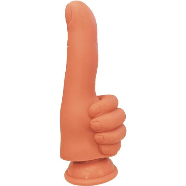 Finger Fest Thumbs Up Silicone Dildo – Caramel