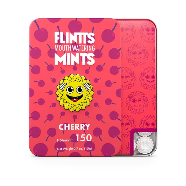 Flintts Cherry Mouth Watering Mints for Adult Intimacy Care