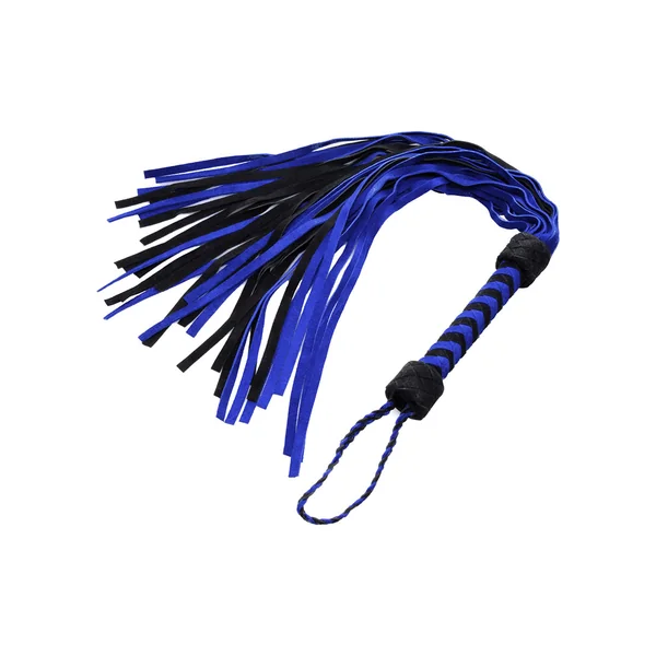 Flogger Suede Suede Black and Blue 18 Inch
