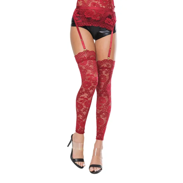 Footless Floral Lace Thigh High's