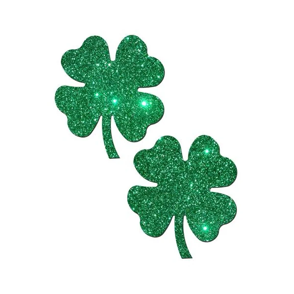Four Leaf Clover Shamrock Green Pasties O/S