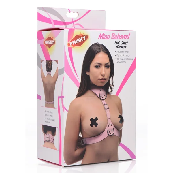 Frisky Bondage Chest Harness Pink