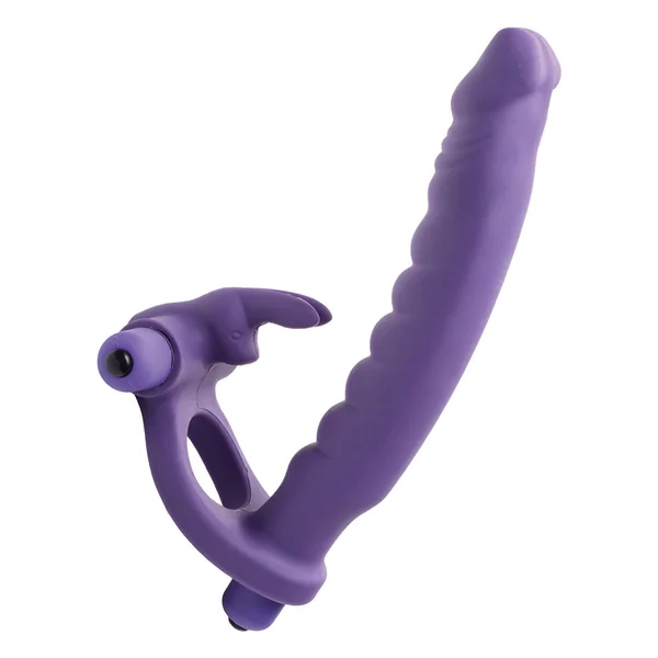 Frisky Double Delight Dual Penetration Vibrating Rabbit C-Ring