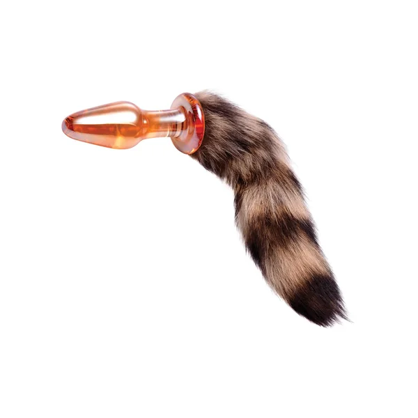 Frisky Faux Fox Tail Glass Anal Plug 4 Inches