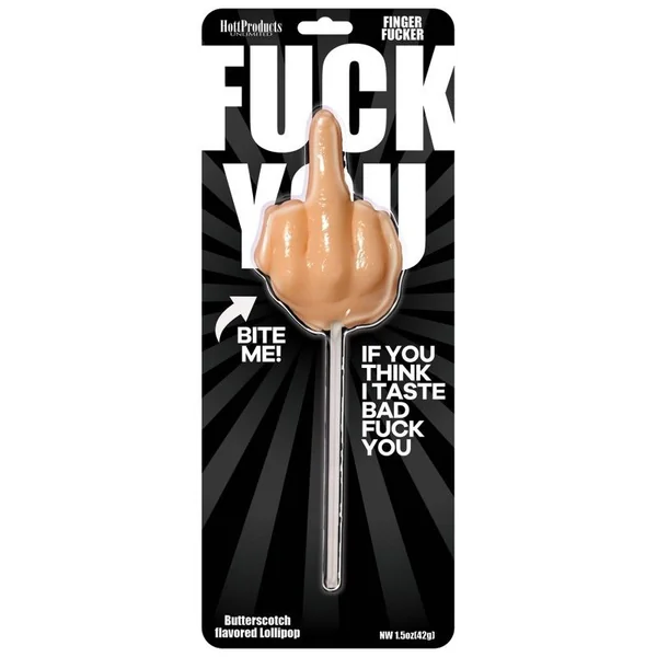 Fuck You Finger Fucker Lollipop – Butterscotch Flavored Edible
