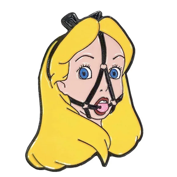 Geeky & Kinky Alice In Wonderland Ballgag Enamel Pin