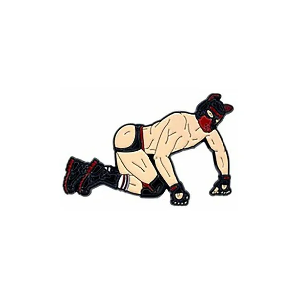 Geeky & Kinky Pup Boy Enamel Pin