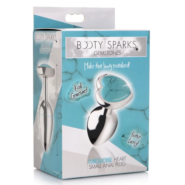 Gemstones Turquoise Heart Anal Plug
