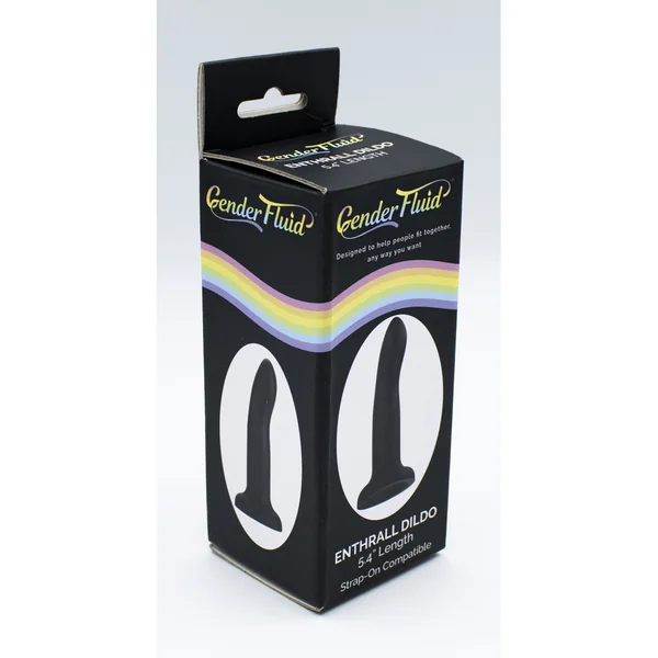 Gender Fluid Enthrall Black Strap On Dildo 5.4”