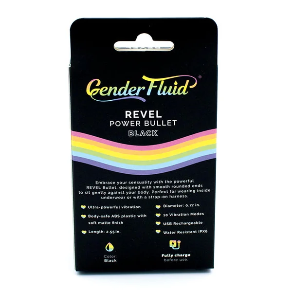 Gender Fluid Revel Power Bullet - Matte Black